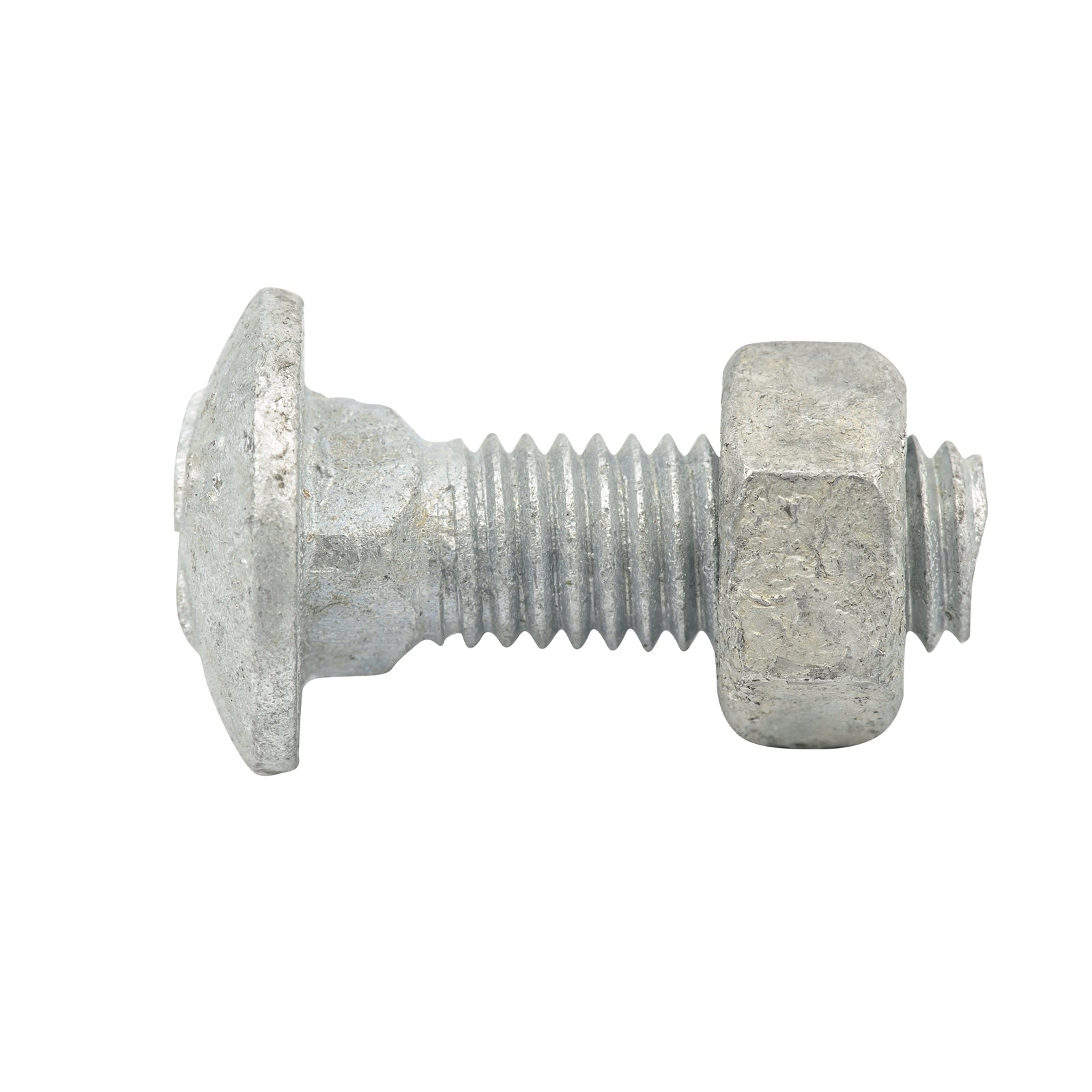 Zenith M8 x 25mm Hot Dipped Galvanised Cup Head Bolt and Nut, 4.6 Grade Steel