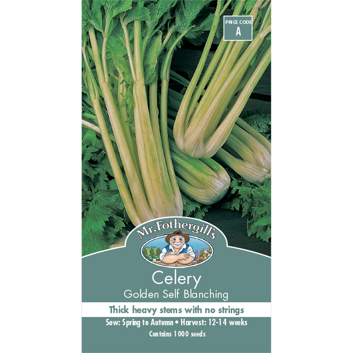 Mr Fothergill's Golden Celery Vegetable Seeds for Sun & Part Shade