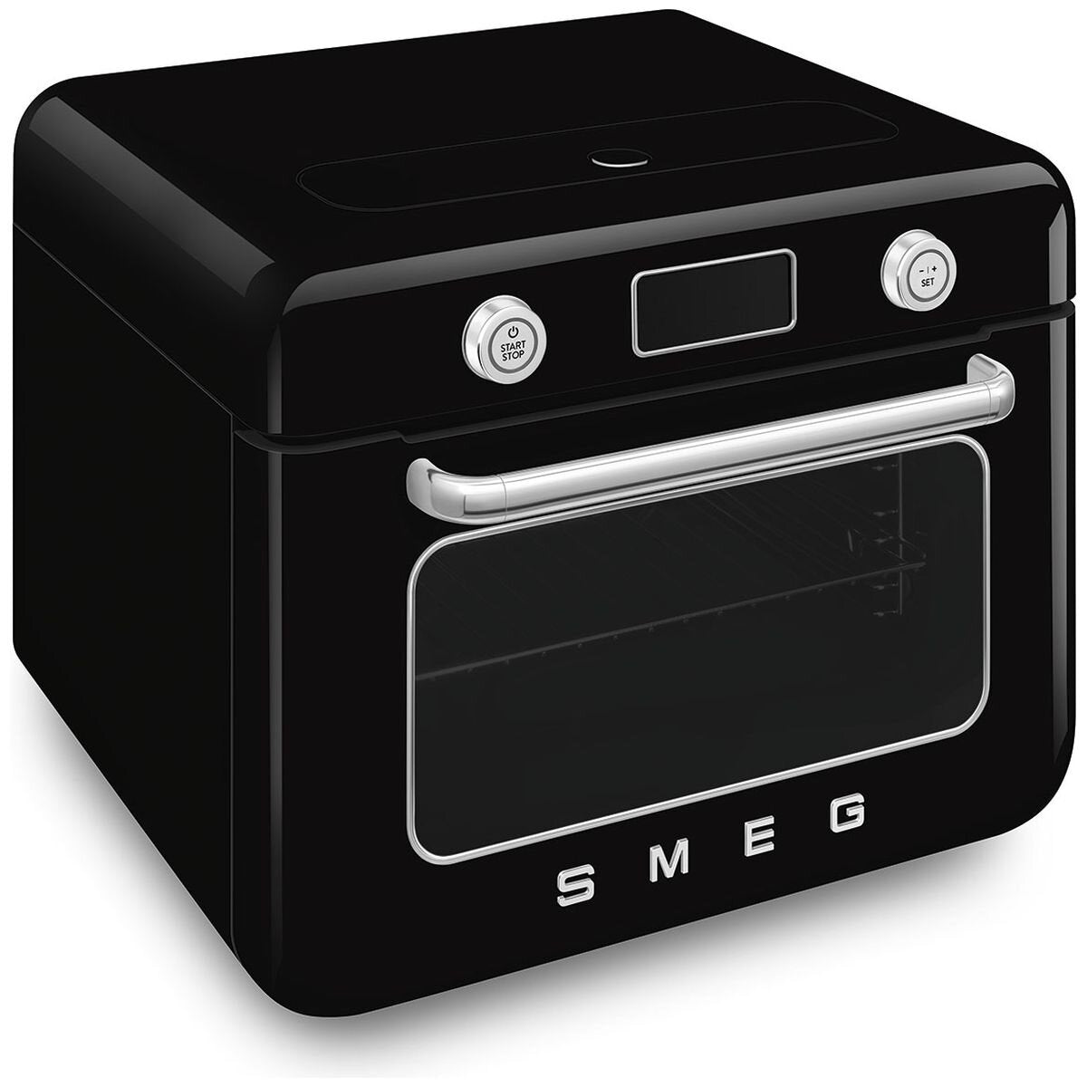 Smeg Retro Style Benchtop Combi-Steam Oven 30L - Galileo Combi-Steam, Black Finish - COF01BLAU