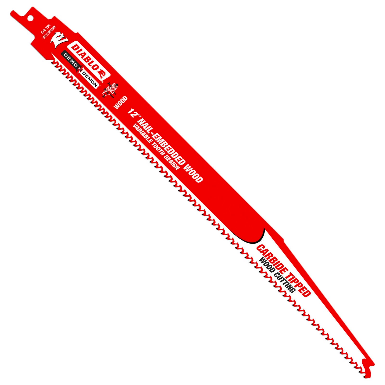 Diablo 12" Demo Demon Carbide Reciprocating Saw Blade for Nail Embedded Wood