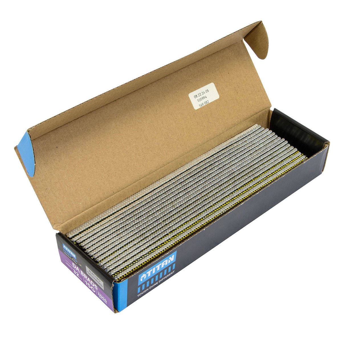 Titan 32 x 1.75mm 15 Gauge Electro Galvanised 34 Degree Angled DA Brads - 3000 Pack