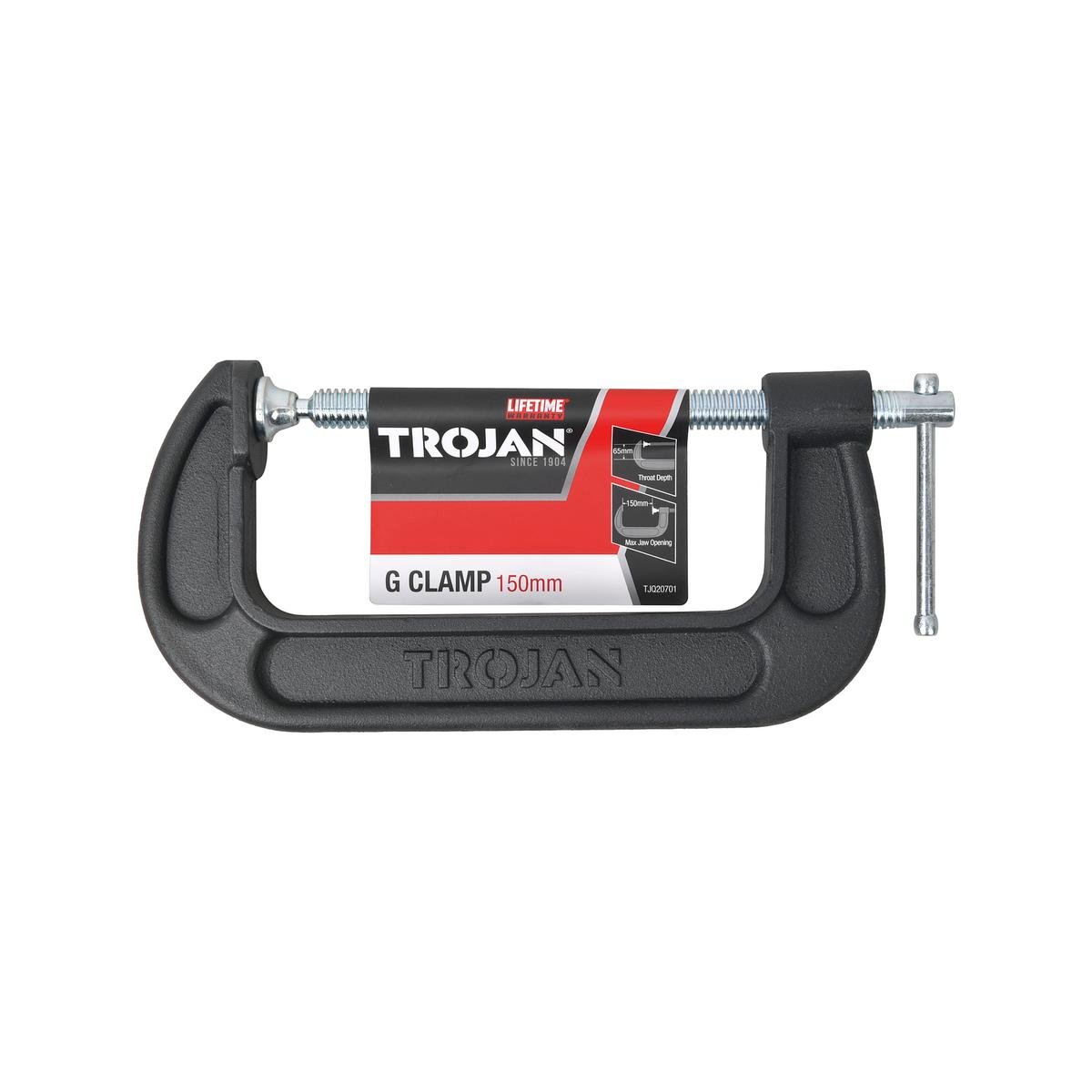 Trojan 150mm G Clamp 580kg Clamping Strength