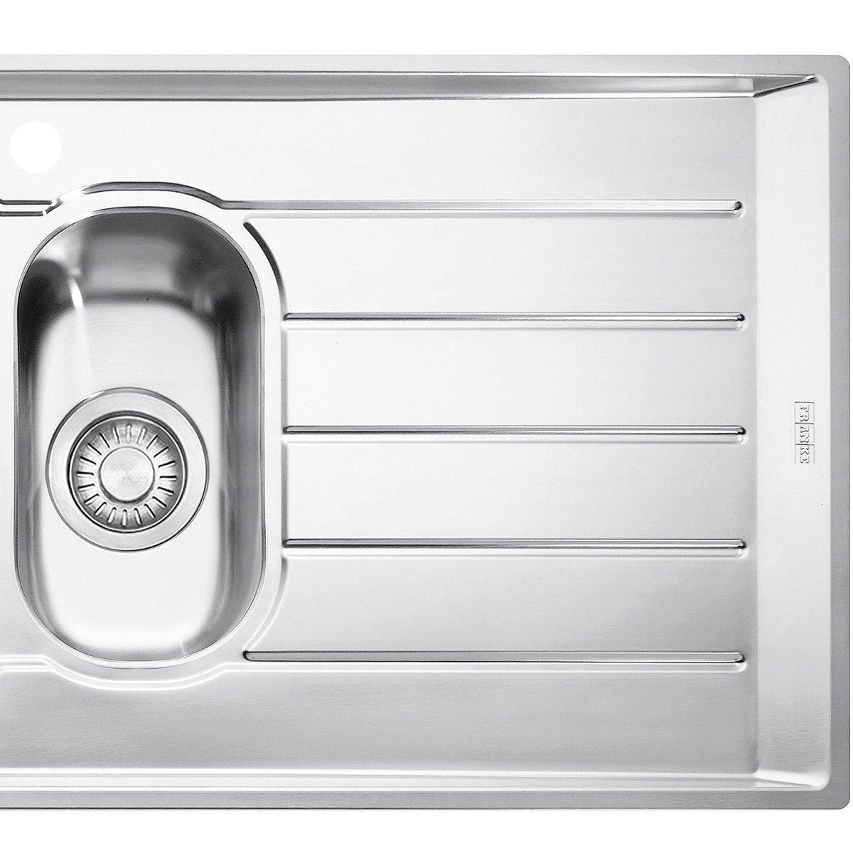 Franke Neptune 1 and 1/4 bowl sink with right hand drainer - 27L and 6L bowls, topmount - NEX651RHD
