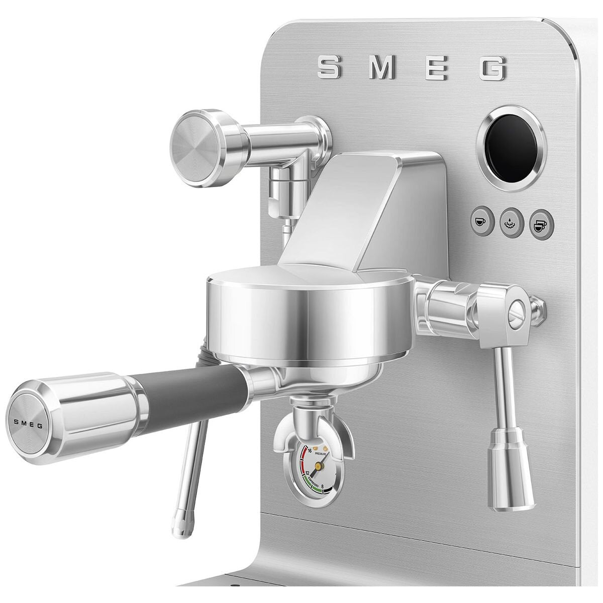 Smeg Minipro Espresso Coffee Machine - 15 Bar, Triple Thermoblock, Shot Timer, Matte White - EMC02WHMAU