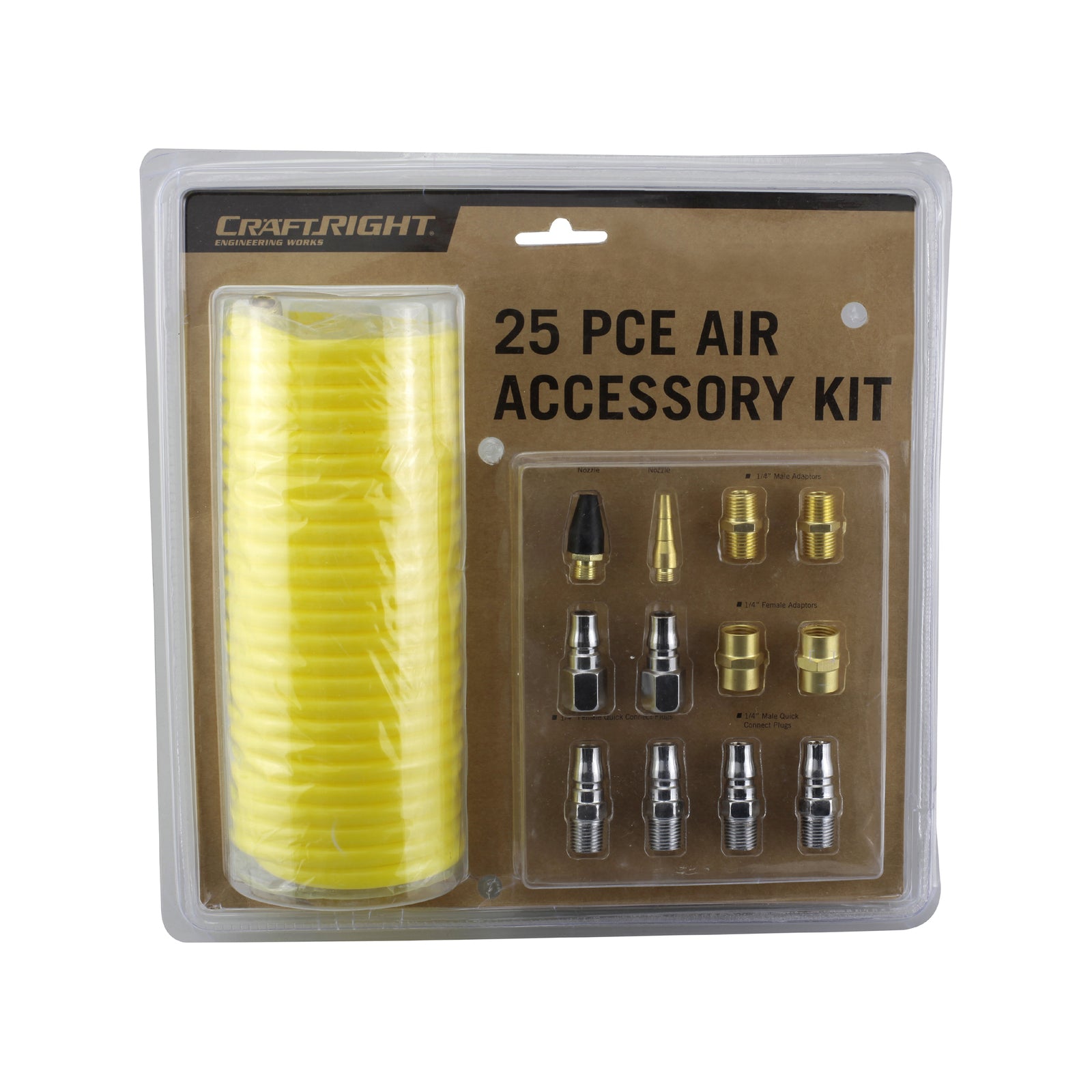 Craftright 25 Piece Air Tool Accessory Kit, Copper & PVC Fittings