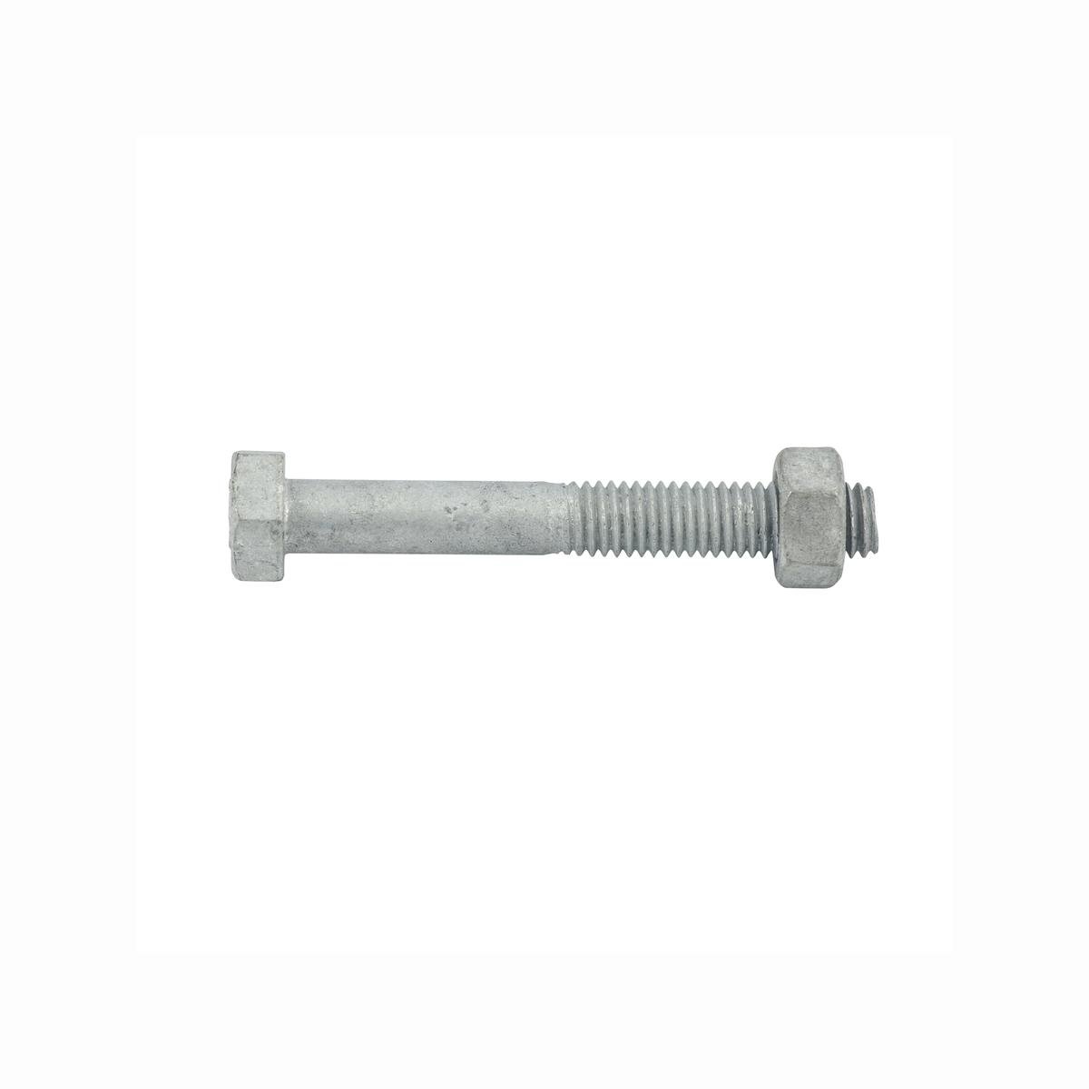 Zenith M8 x 60mm Hot Dipped Galvanised Hex Head Bolt and Nut - Each