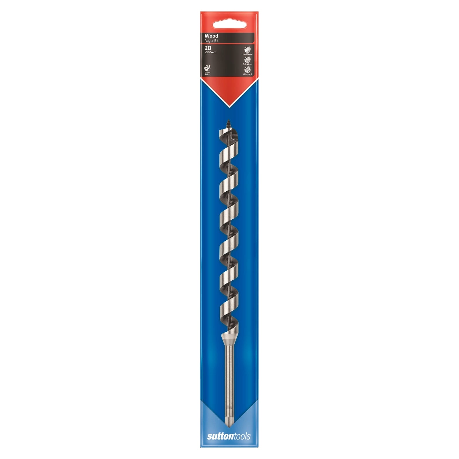Sutton Tools Medium Auger Bit 330 x 20mm Steel Timber Drilling