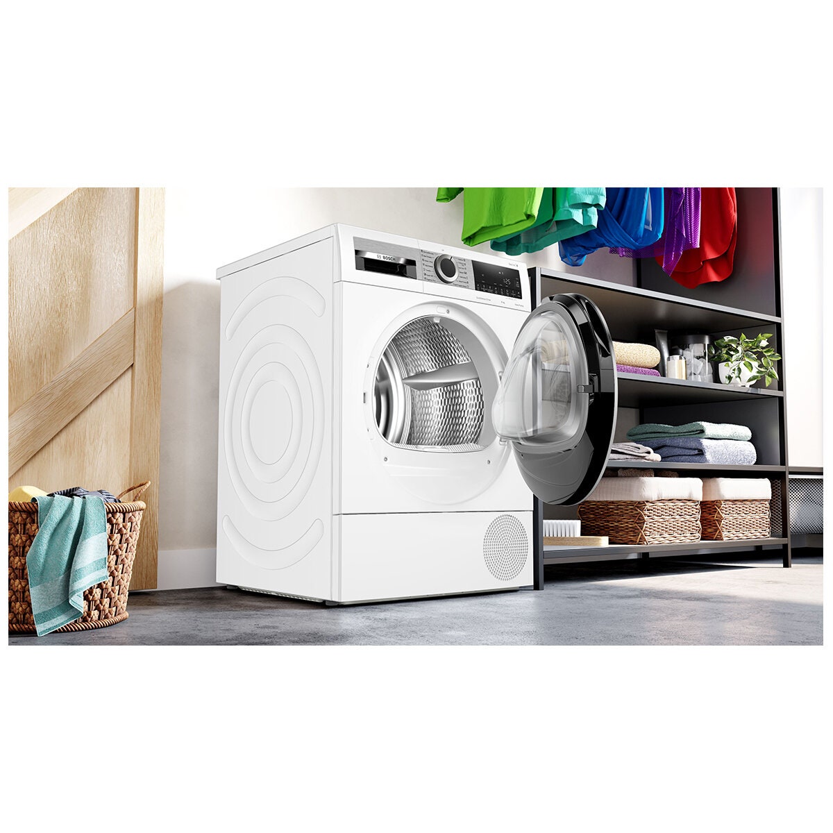 Bosch Series 8 8kg Heat Pump Dryer - 9 Star Energy Rating, Touch Controls, Drum Light - WQG235D8AU