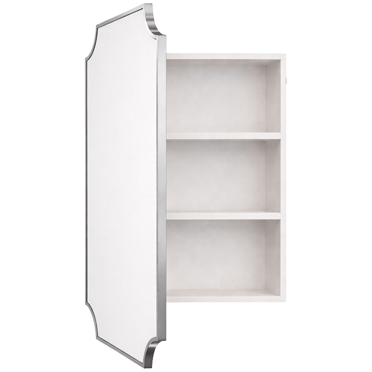 Turner Hastings Claremont 80x50 Bathroom Mirror Shaving Cabinet - Chrome, Soft Close Hinges - CL404SC-CH