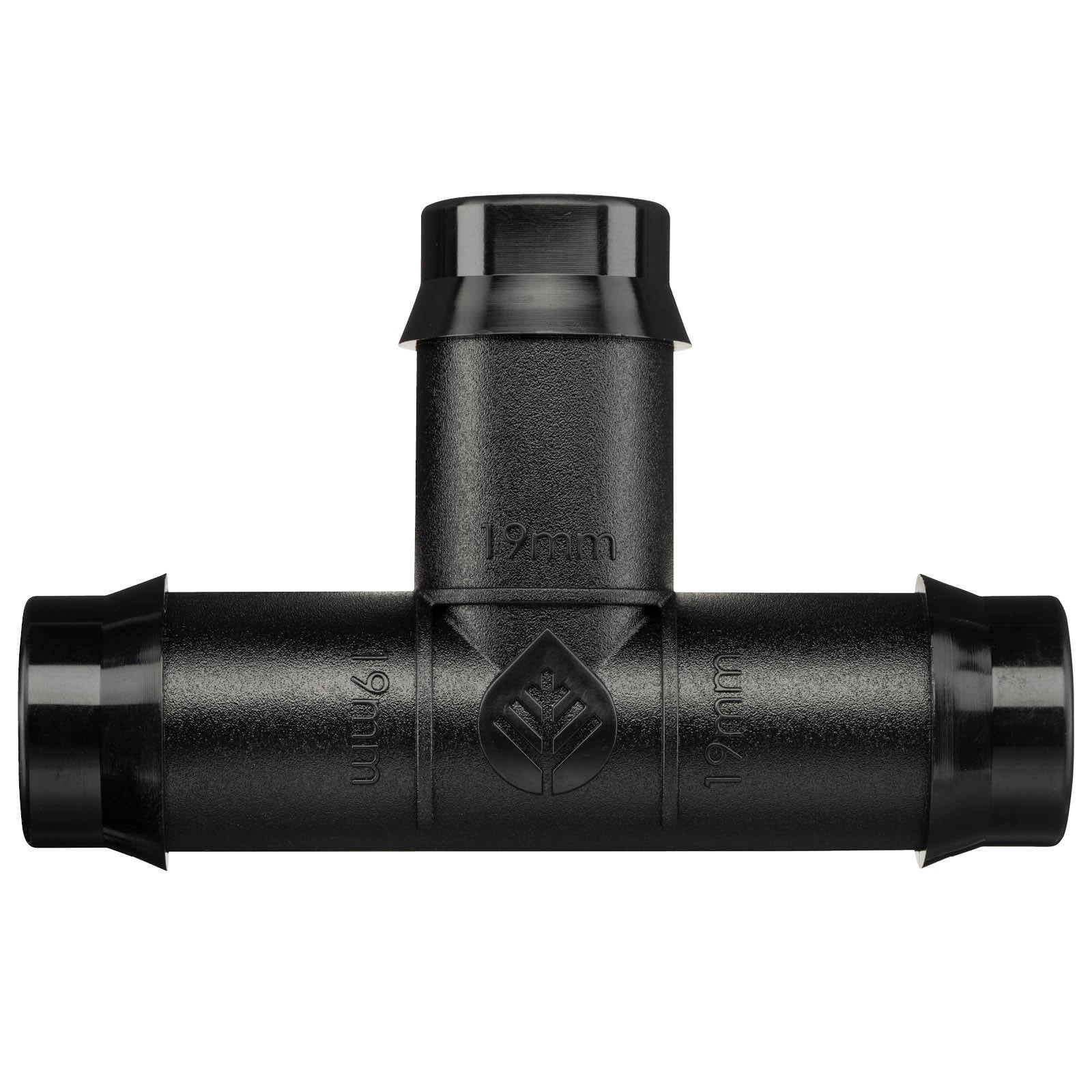 Pope 19mm Single Barbed Tee Black 1000kPa Poly Irrigation Fitting