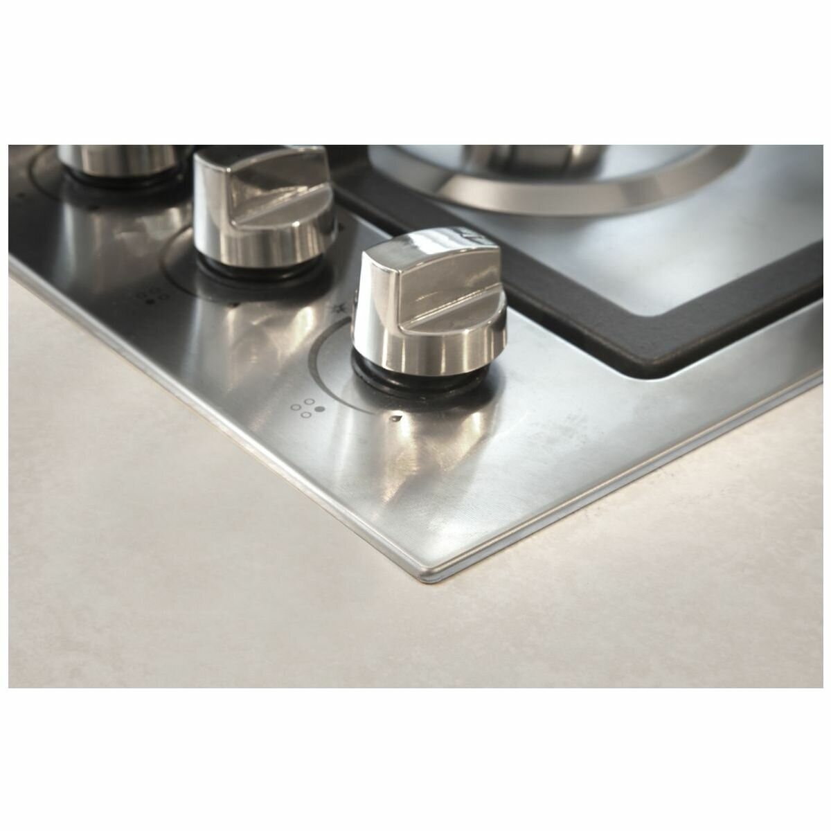 ILVE 60cm Natural Gas Cooktop - Stainless Steel, Wok Burner, Cast Iron Pan Supports, Safety Valve - HCL60CKSS