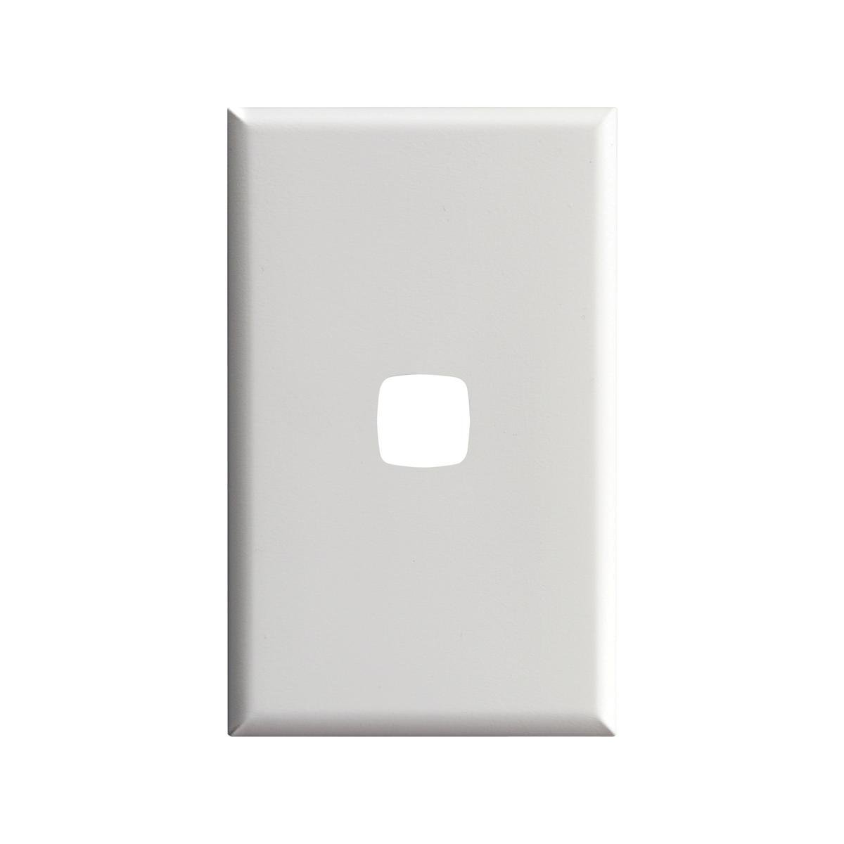 HPM Excel Cover Plate - 73mm x 117mm - Plastic - Matt White - SuperSaverAU - view 1