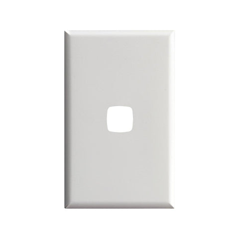HPM Excel Cover Plate - 73mm x 117mm - Plastic - Matt White - SuperSaverAU - view 1