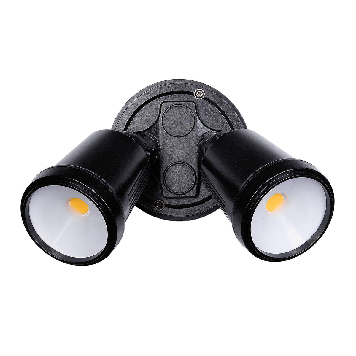 Brilliant Raptor III Twin 20W Outdoor Flood Light Black, Adjustable Heads, Weather Resistant 22601/06