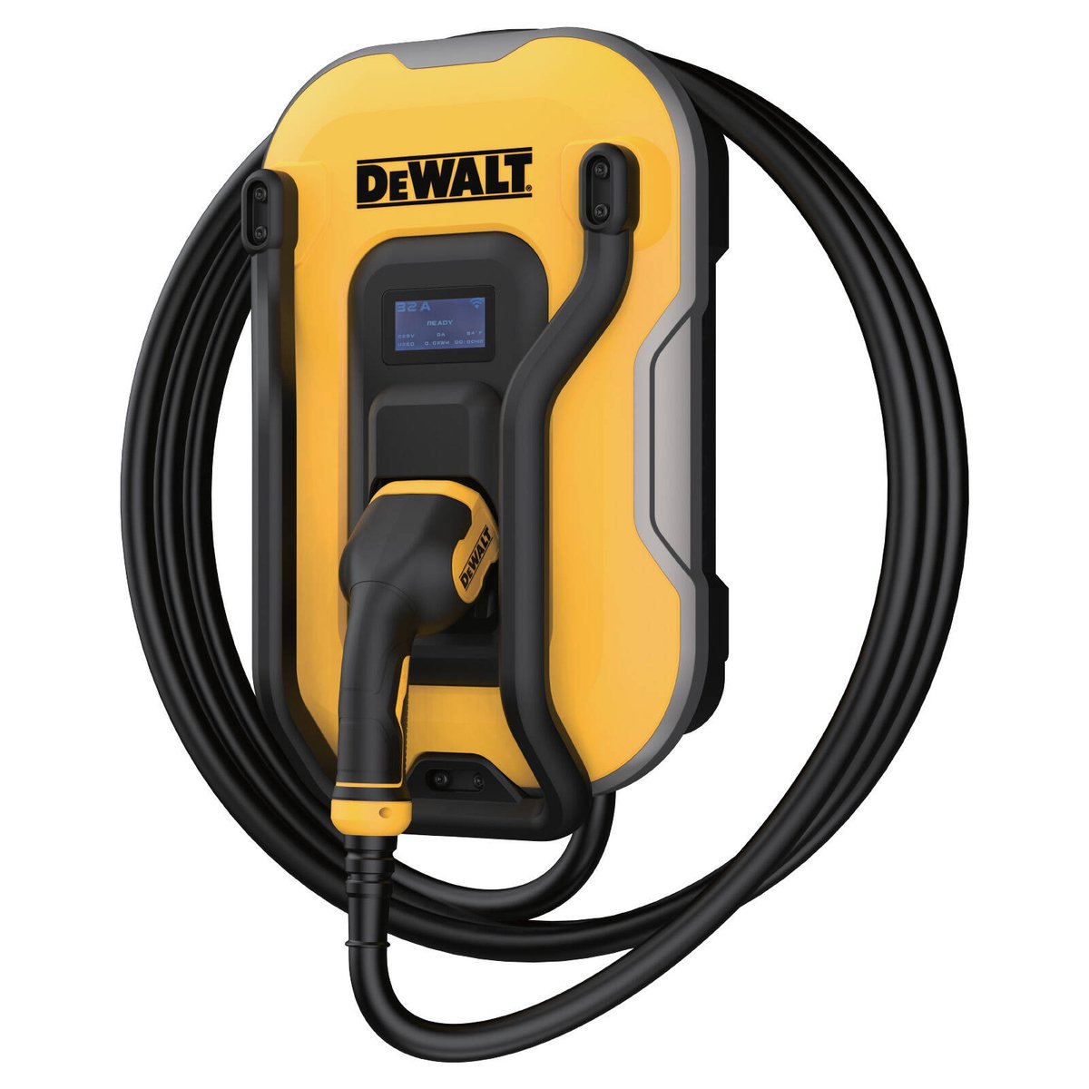 DeWALT Smart IP65 7kW 32A Type 2 EV Charger with 5m Cable EV200D-32W-7C