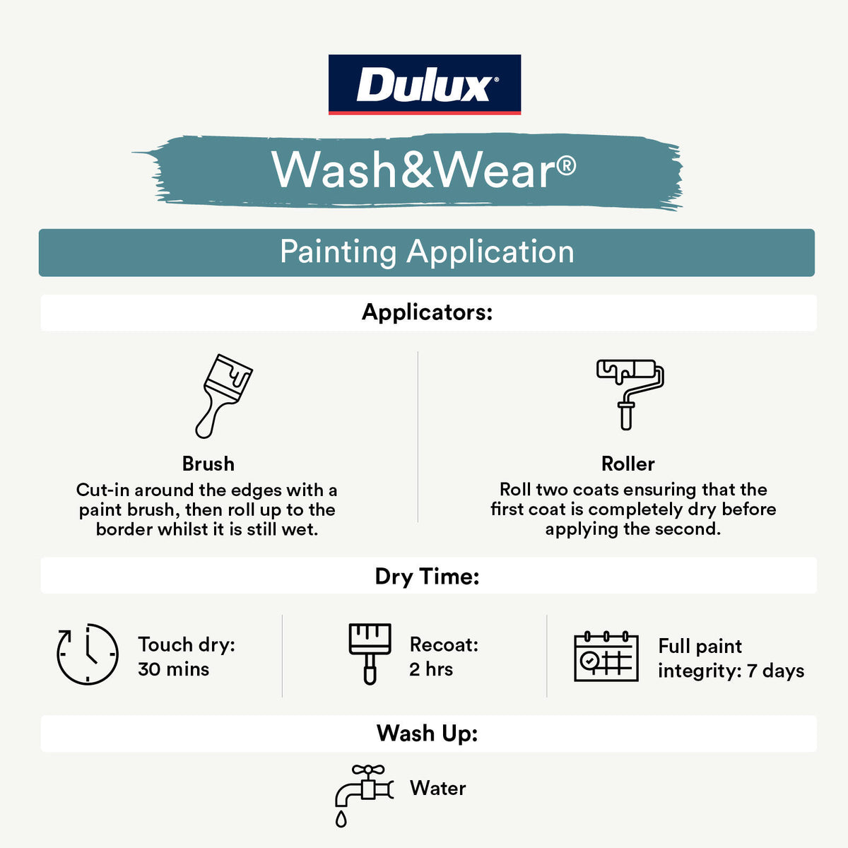 Dulux Wash&Wear Low Sheen Interior Paint Deep Base 1L - Tintable, Indoor