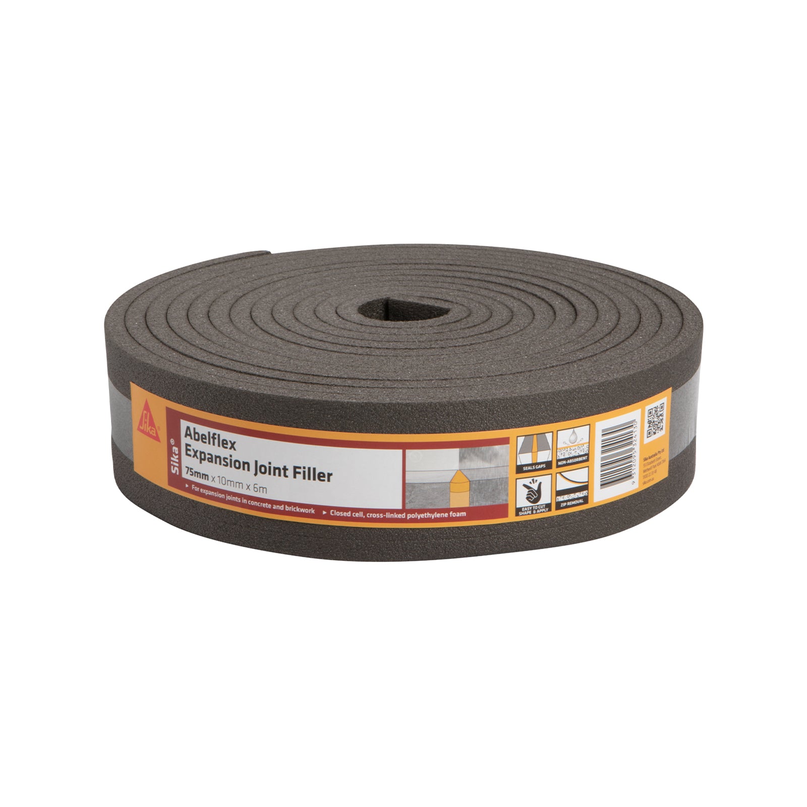 Sika Abelflex 10 x 75mm x 6m Polyethylene Foam Expansion Joint Filler
