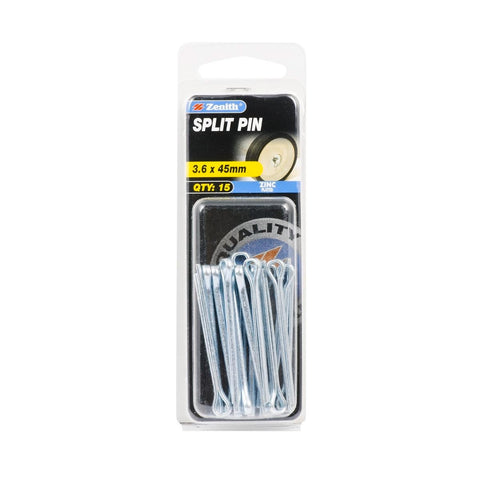 Zenith Split Pins - 6 x 45mm - 15 Pack - Zinc Plated - Internal Use - SuperSaverAU - view 1