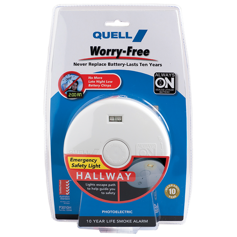 Quell Photoelectric Alarm 130mm PVC Escape Light Long Life Battery - SuperSaverAU - view 1