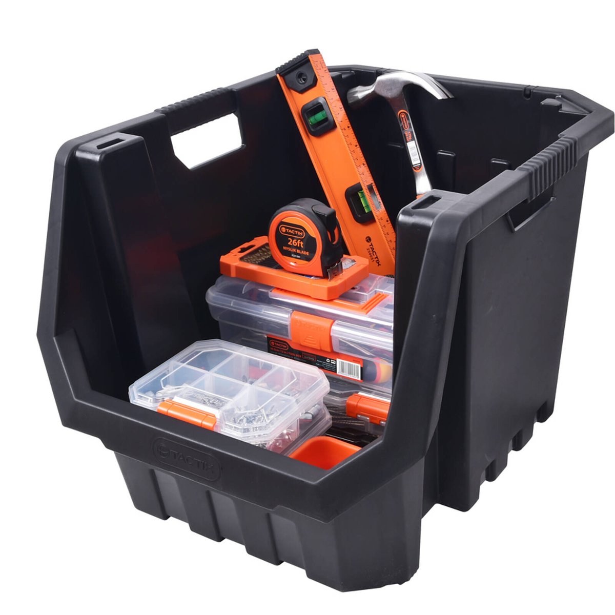 Tactix Heavy Duty 40L Stackable Storage Bin - Plastic - Organizing Solution - SuperSaverAU - view 5