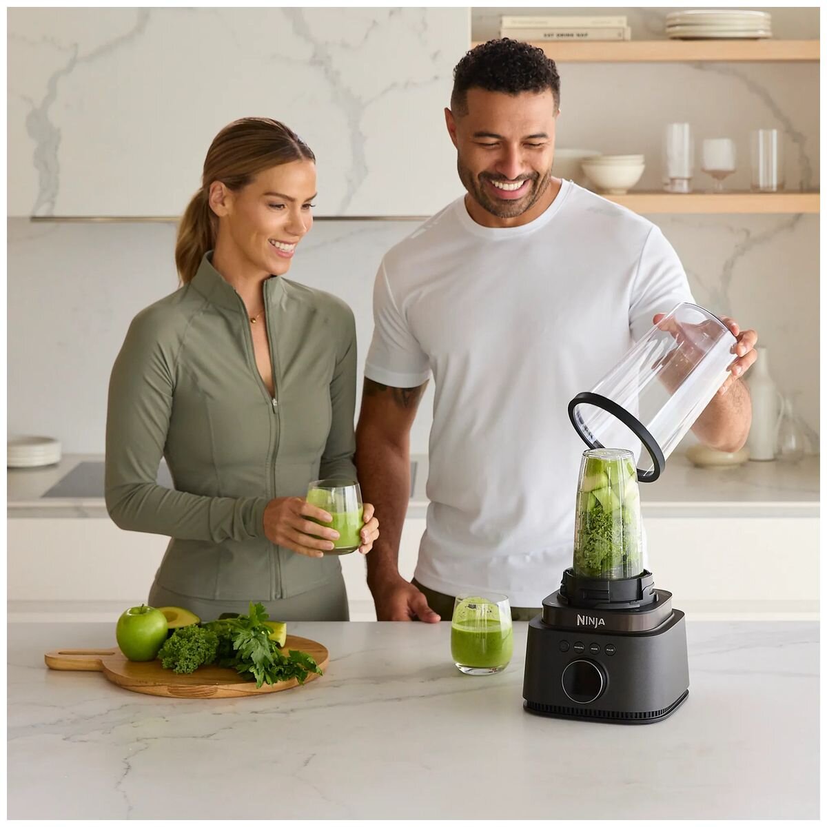 Ninja Stealth IQ Duo Power Blender 2.1L Jug - 800W Motor, 700ml Cup, Black - QX301