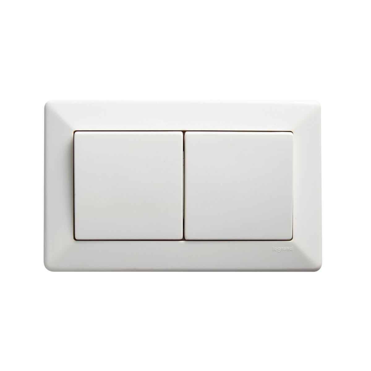 HPM COMO 2 Gang Wall Switch 10A 240V Horizontal White CDCM920/2HWE