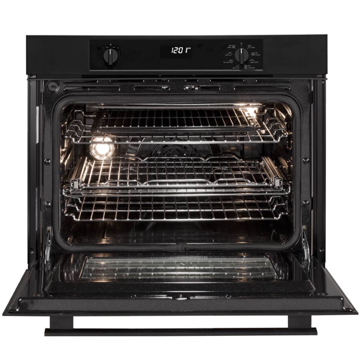 Artusi 75cm Pyrolytic Built-In Oven - Matte Black, 95L Capacity, Telescopic Runners - AO750MBP