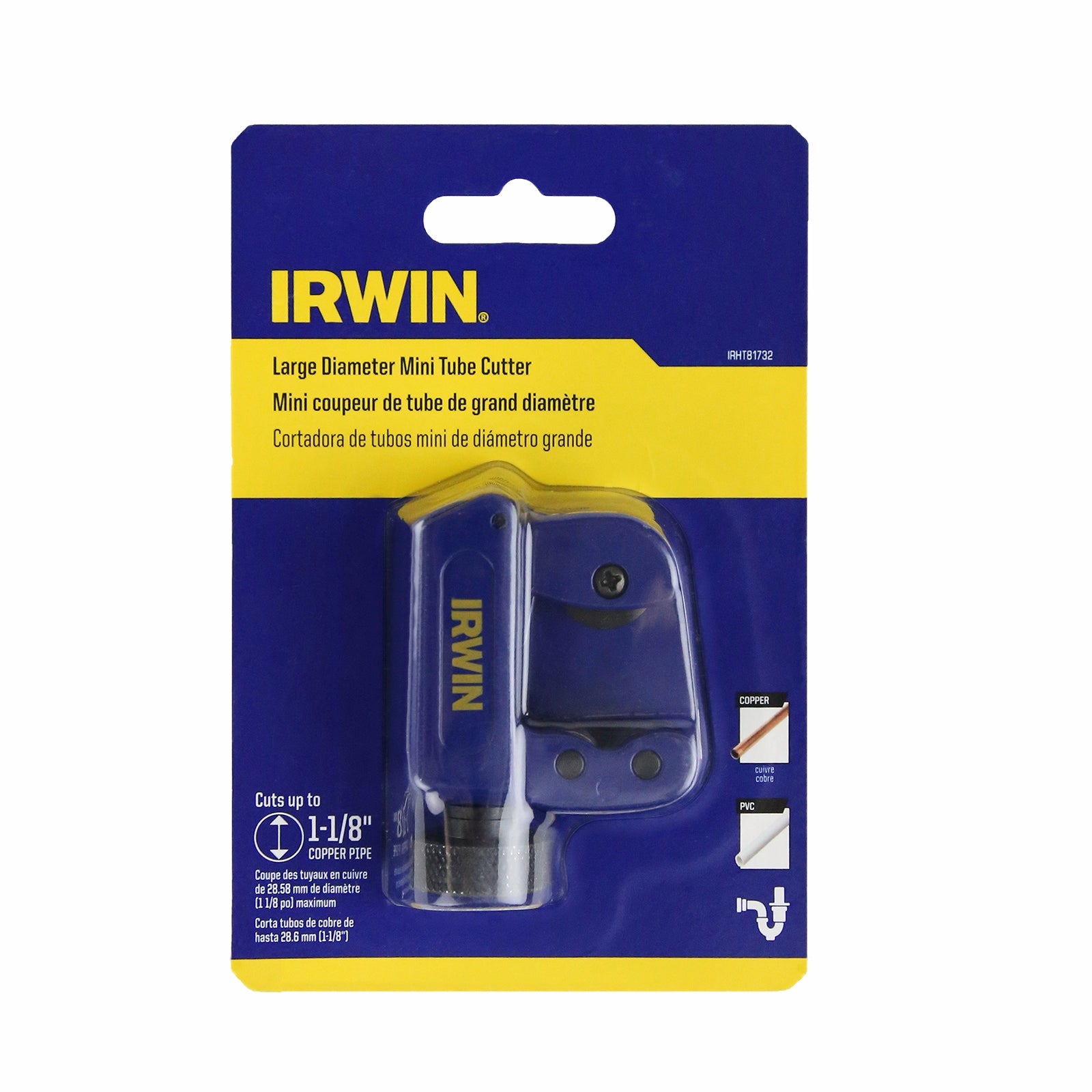 Irwin Large Diameter Mini Tube Cutter 3.175mm to 28.575mm Zinc