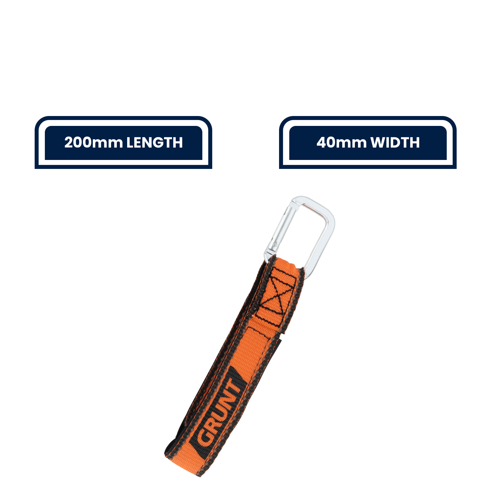 Grunt 20cm Handy Hanger with Carabiner Clip, Adjustable Hook & Loop