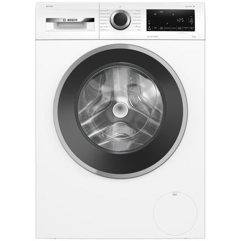 Bosch Series 6 9kg Front Load Washing Machine - i-DOS, Iron Assist Steam, 5 Star Energy, White - WGG244F0AU