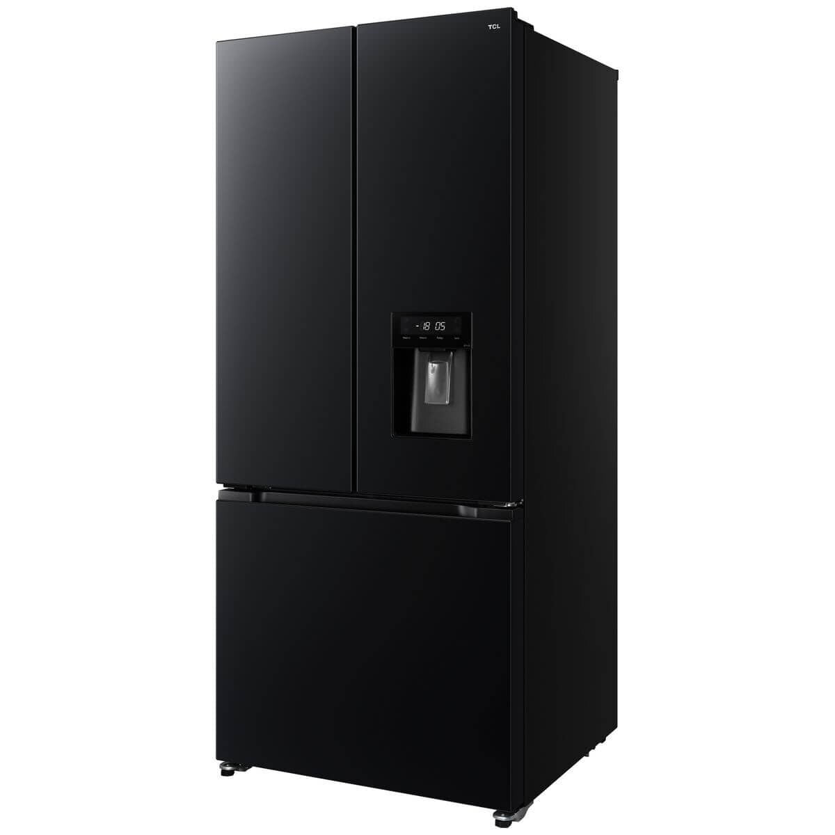 TCL 496L French Door Fridge - Black, 5 Star Energy Rating, Pure Air Odour Control - TRF495FHB