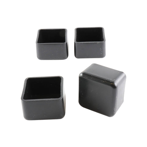 Surface Gard 25mm Black Square Plastic External Chair Tip - 4 Pack