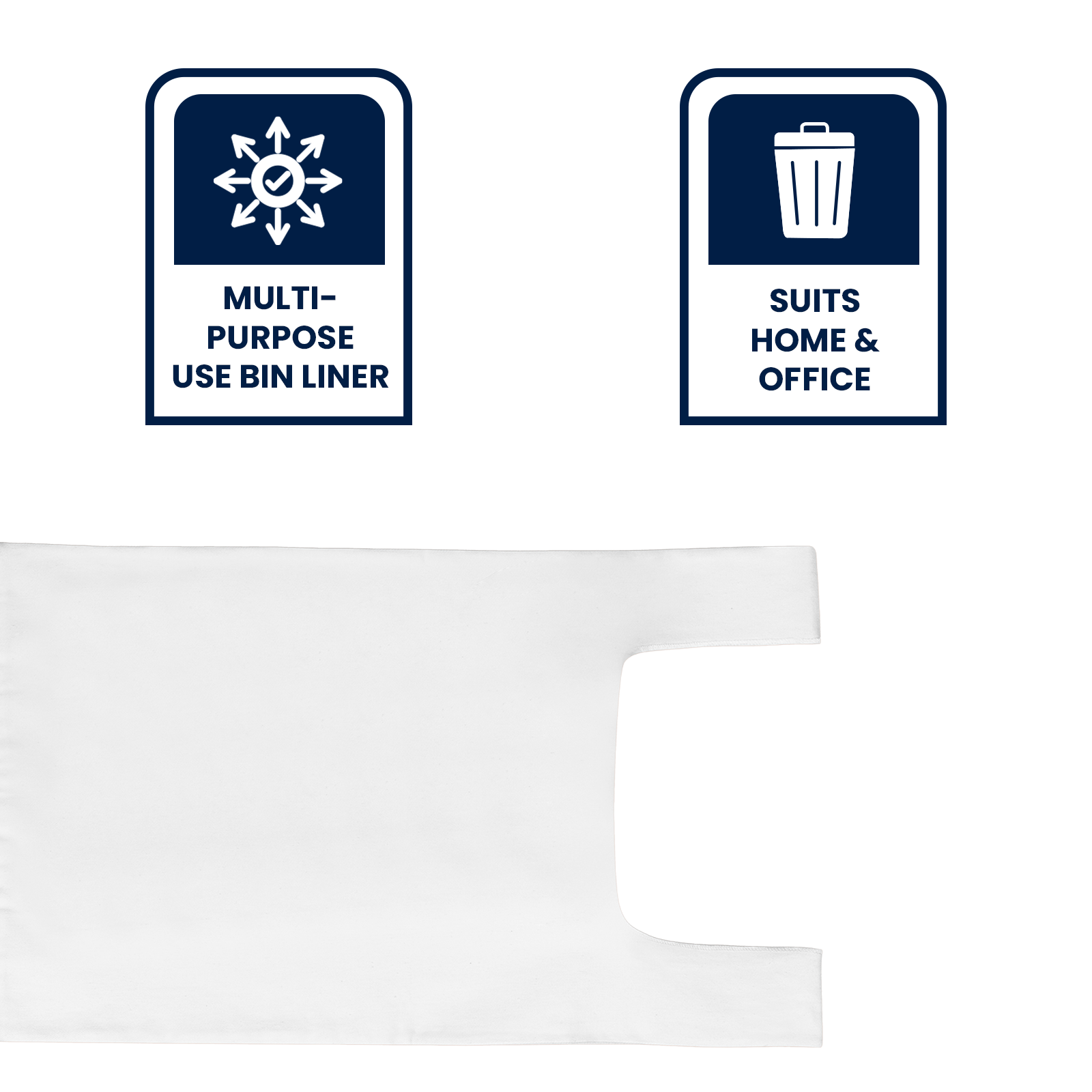 Grunt 27L White Kitchen Tie Top Rubbish Bags 100 Pack