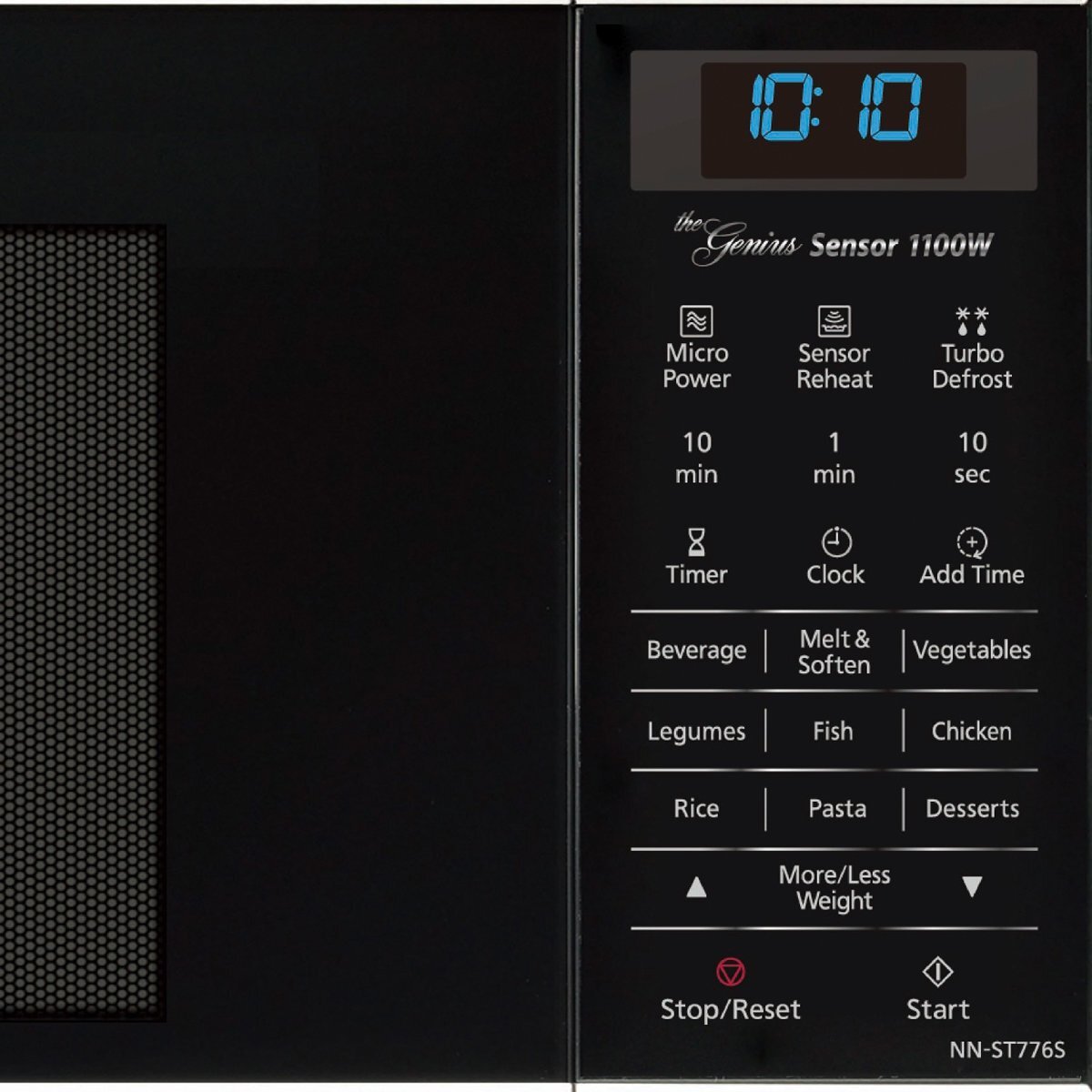 Panasonic 44L Genius inverter microwave oven - 1100W, stainless steel, 18 sensor menus - NN-ST776SQPQ