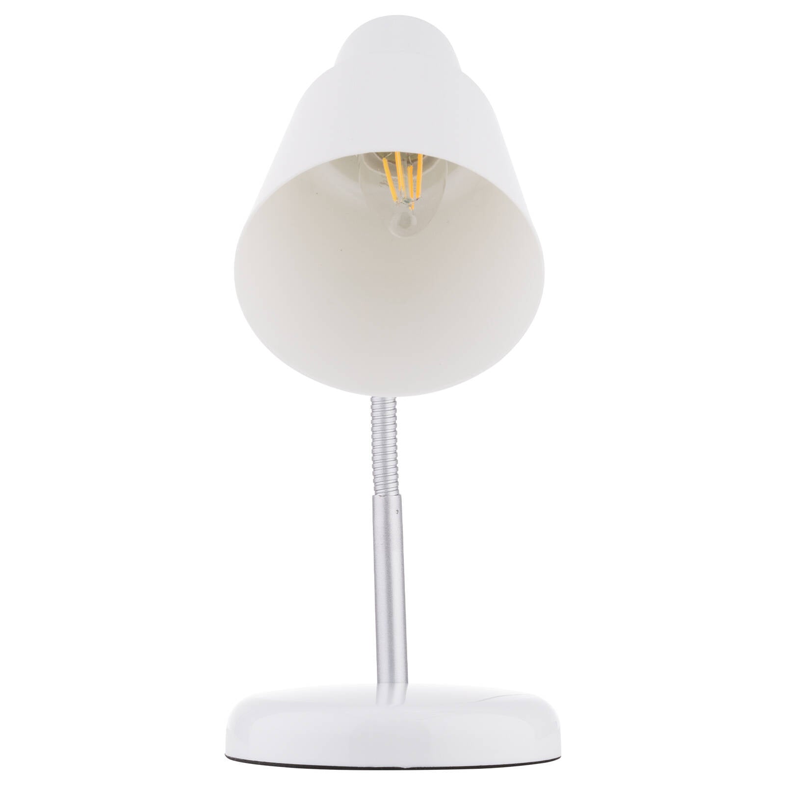 Verve Design Brylee White Adjustable Desk Lamp 25W Plastic & Metal ATL153WH