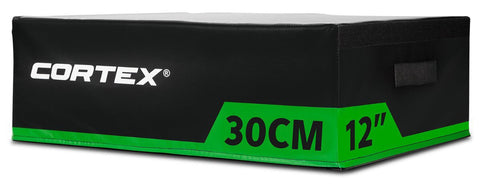 Cortex 30cm Soft Plyo Box - EVA Foam, Durable PVC Layer, Velcro Secured, Black - PLYOBOXSOFT30