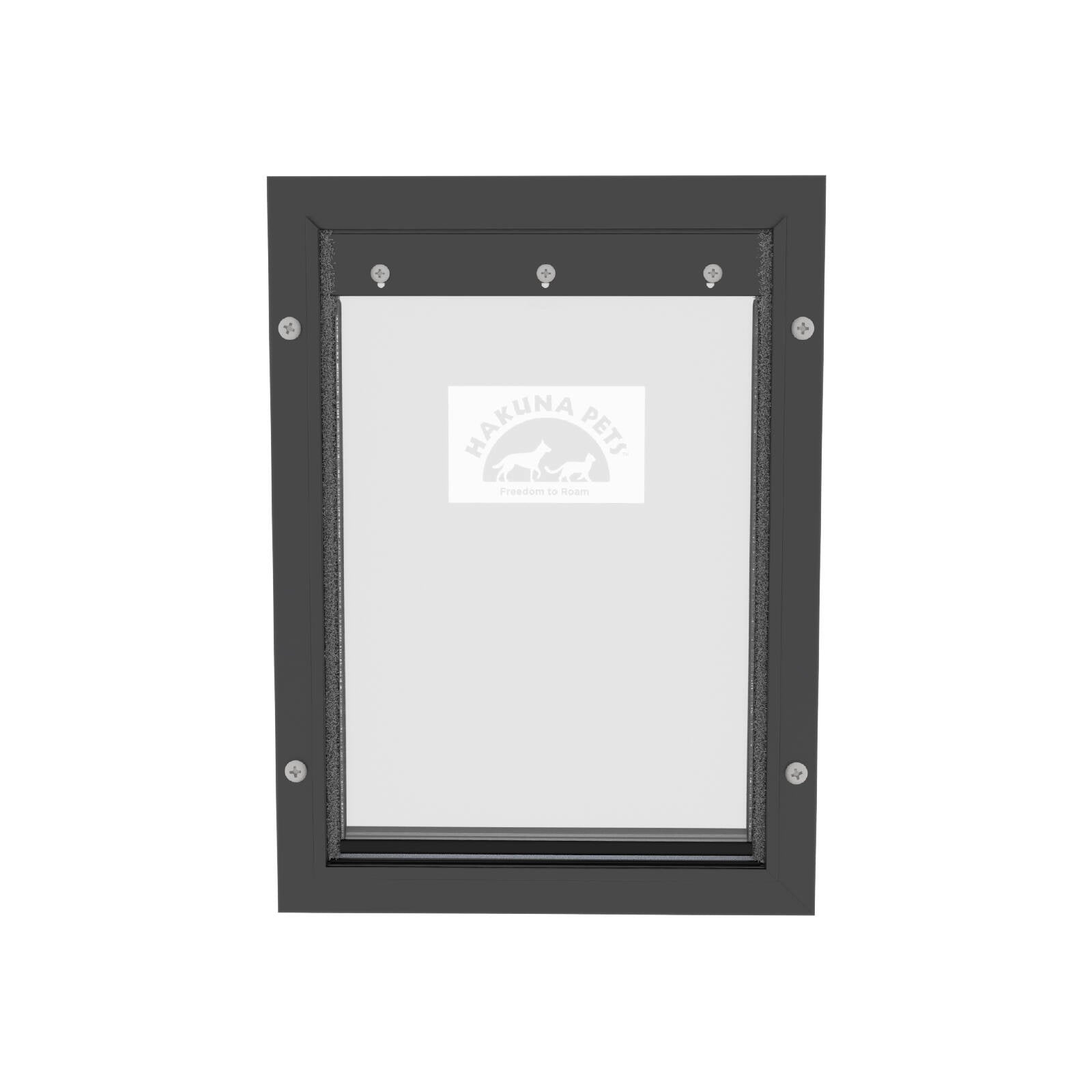Hakuna Pets Medium Black Deluxe Aluminium Pet Door