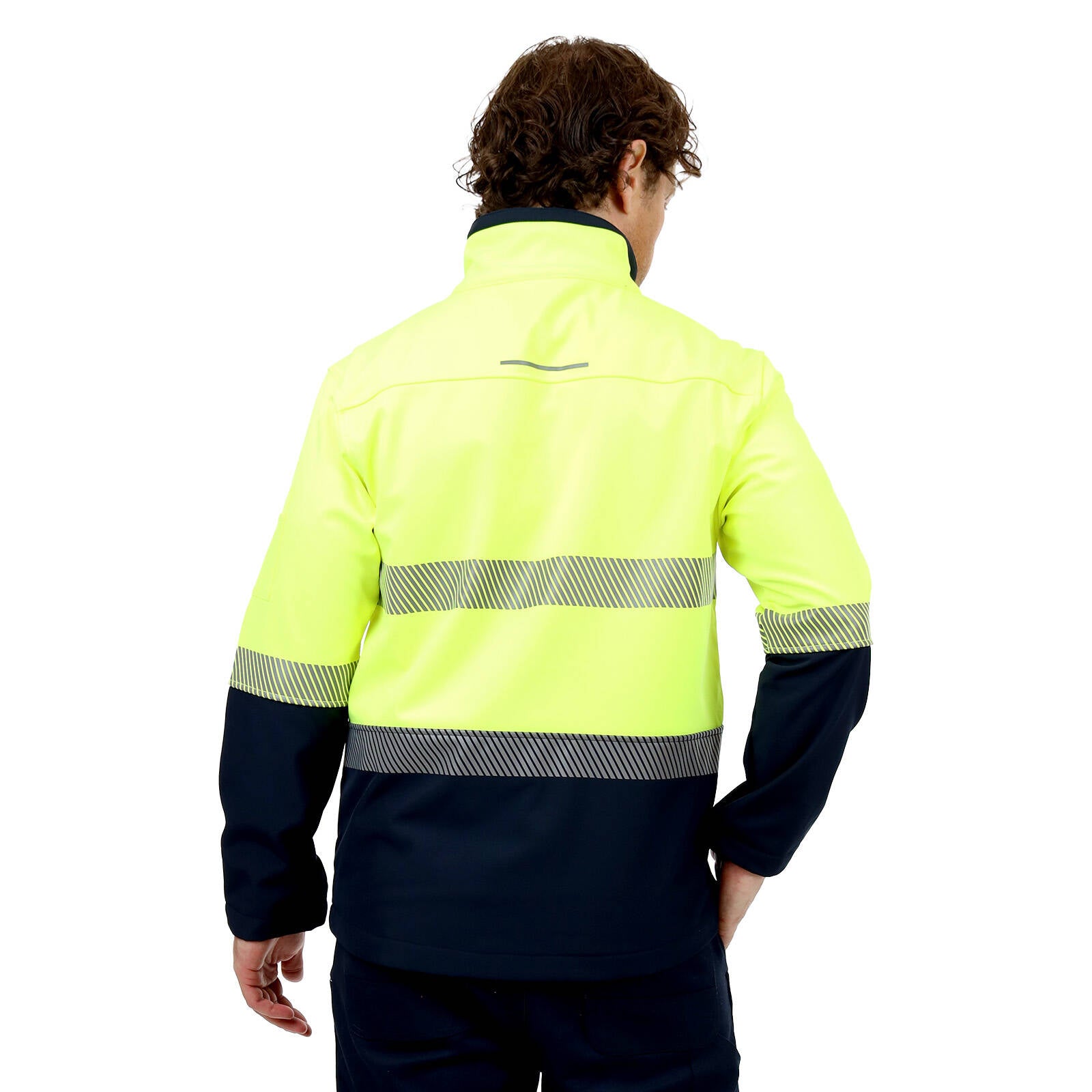 Citeco Yellow Hi Vis Soft Shell Jacket - Men's Reflective Polyester/Elastane, Large