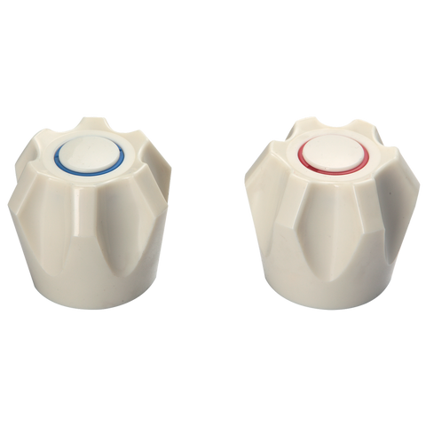 Shaw Mason Ivory PVC Six Point Style Handles Pair - 217mm x 60mm x 107mm - SuperSaverAU - view 1
