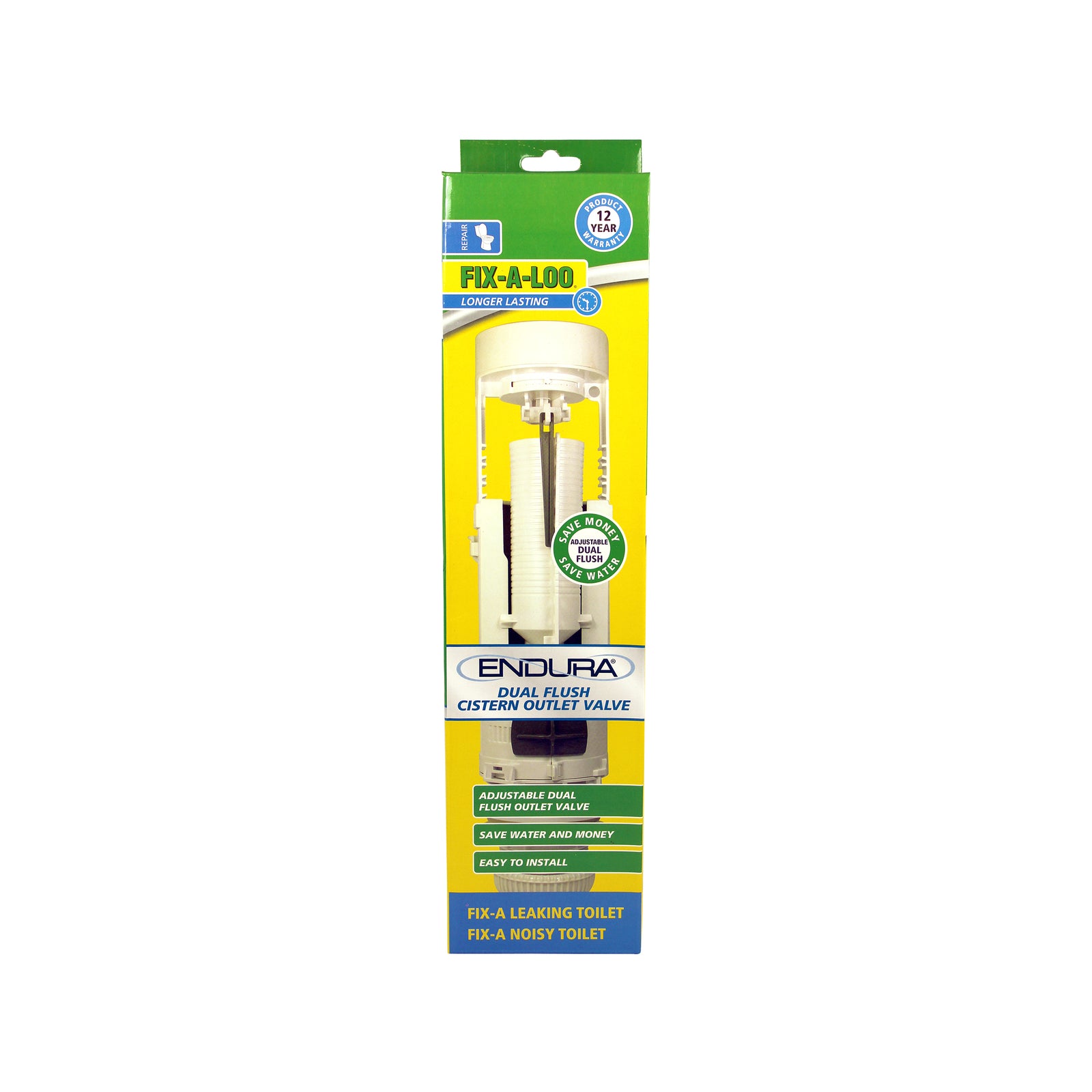 FIX-A-LOO Endura Dual Flush Cistern Outlet Valve White 245335