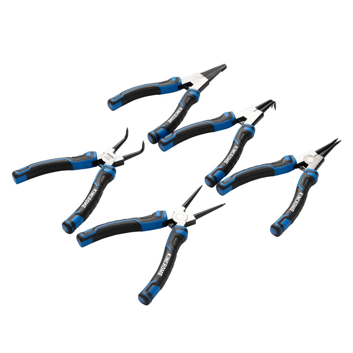 Kincrome 5 Piece Circlip Plier Set Internal & External Straight & Bent