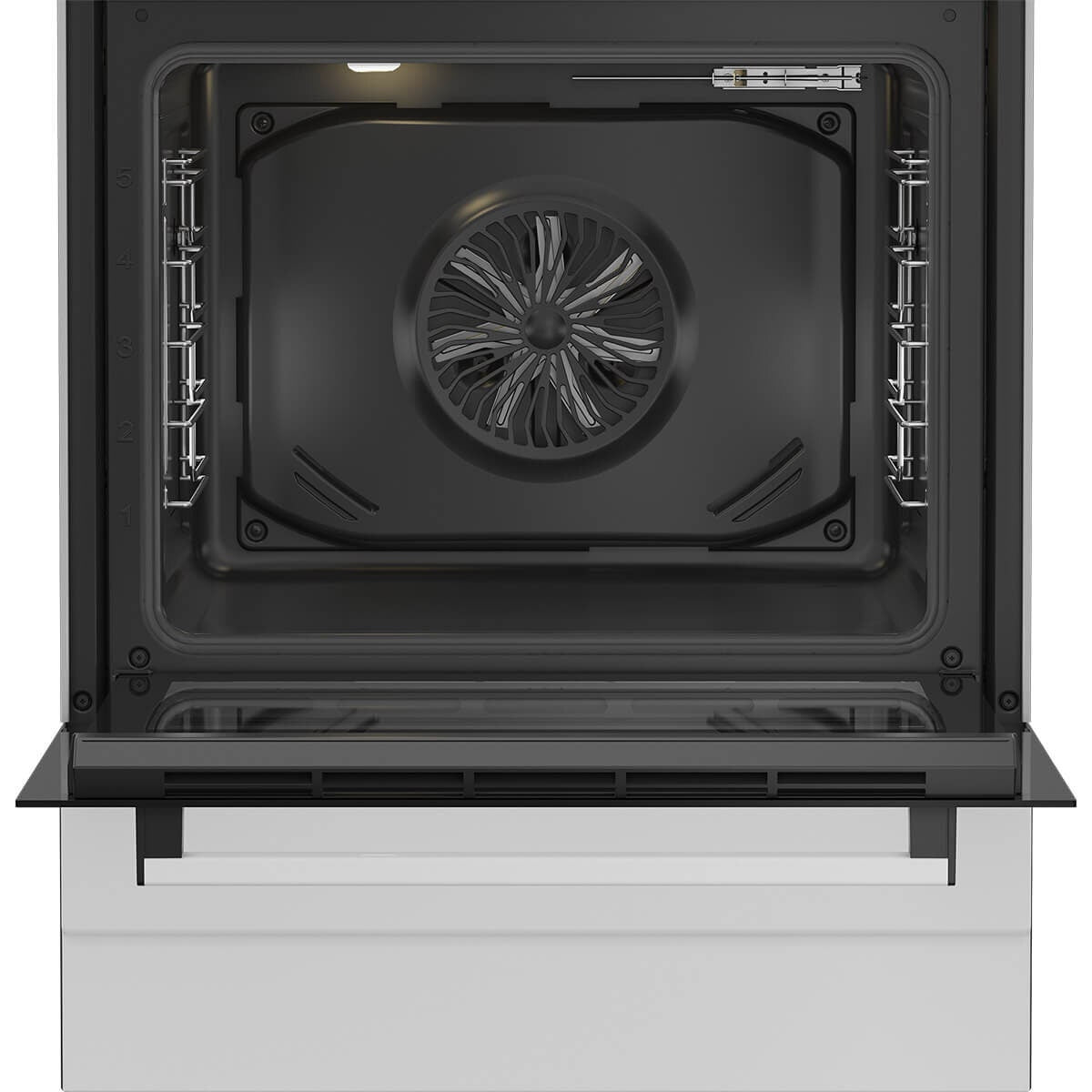 Beko 60cm Electric Freestanding Oven - White, Solid Hotplates, 72L Oven, SteamShine Cleaning - BFCB60EMW