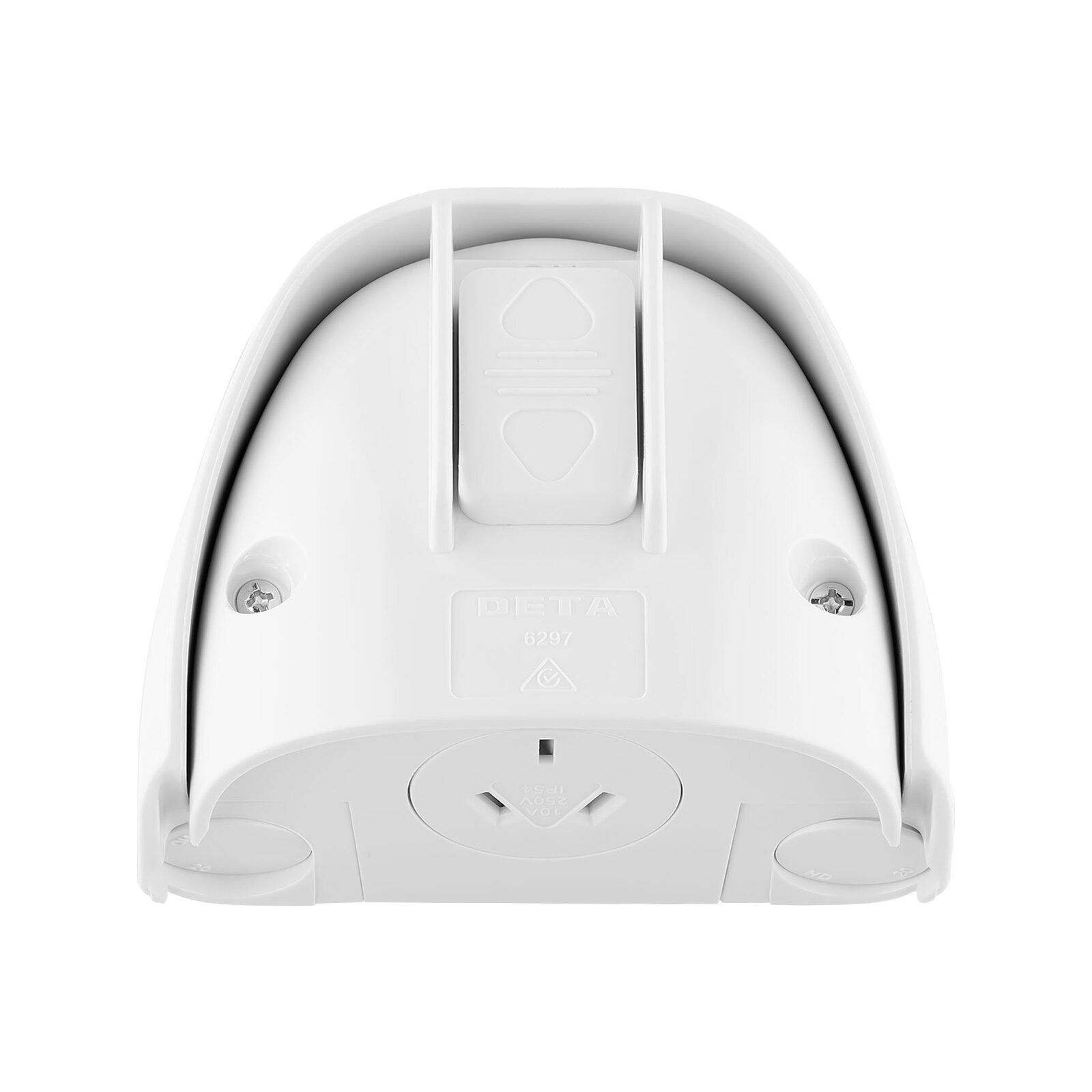 DETA Weatherproof Single Power Point with Paddle Lock, White, 10A 240V, Surface Mount (6297B)