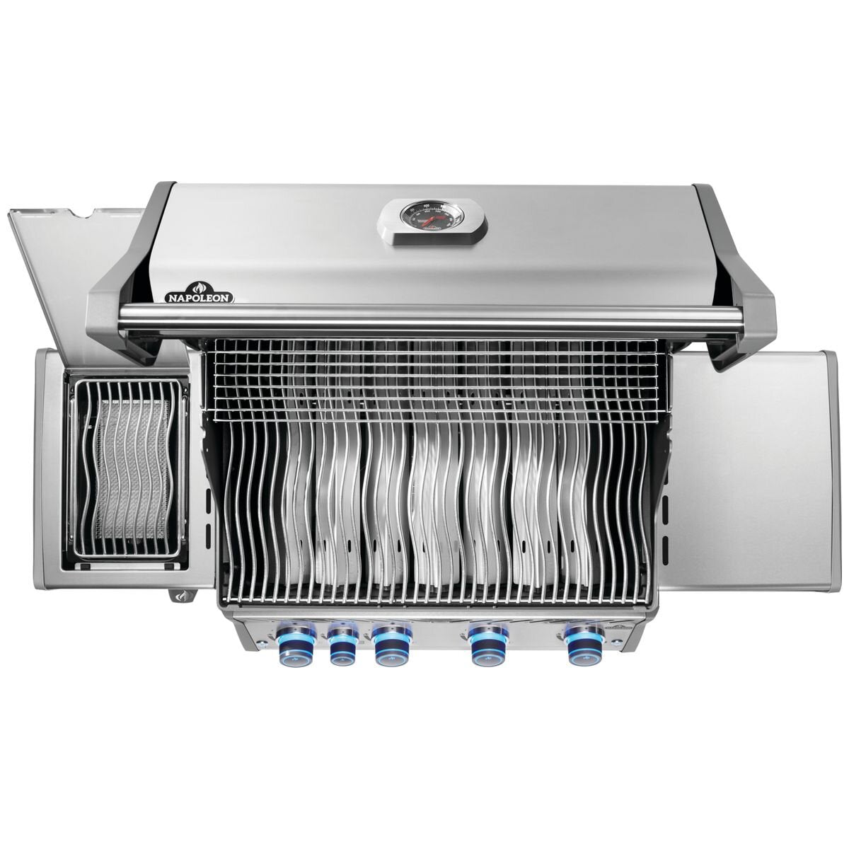 Napoleon Rogue Pro-S 525 4 Burner LPG Freestanding BBQ - Silver - Side Burner - RPS525RSIBPSS-2-AU