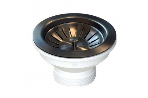 Turner Hastings Stainless Steel Basket Waste - Grey / Charcoal Ultra-Durable PVD Finish - 90BW-GM
