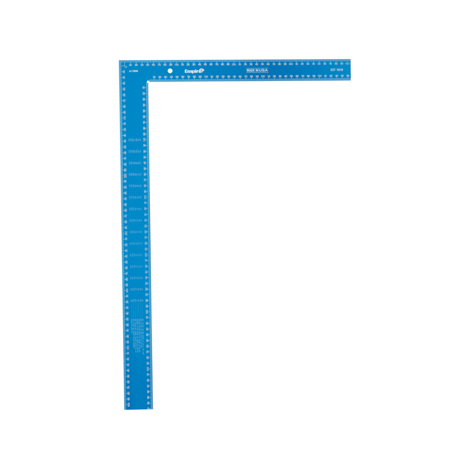 Empire 600 x 400mm Laser Etched Aluminium Framing Square - Anodised Blue