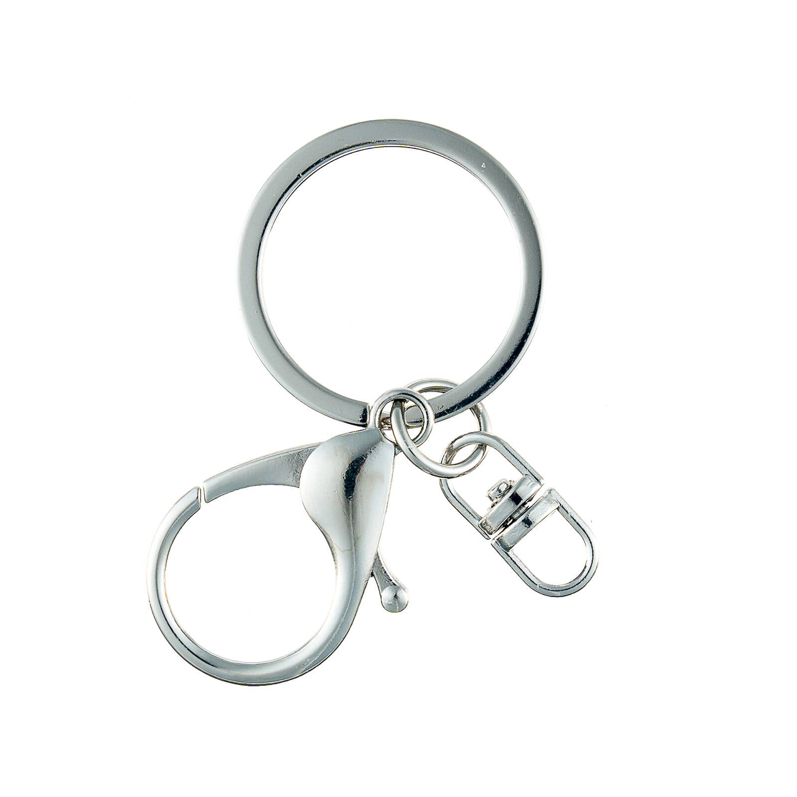 Taskmaster Silver Key Rings with Clip - 5 Pack