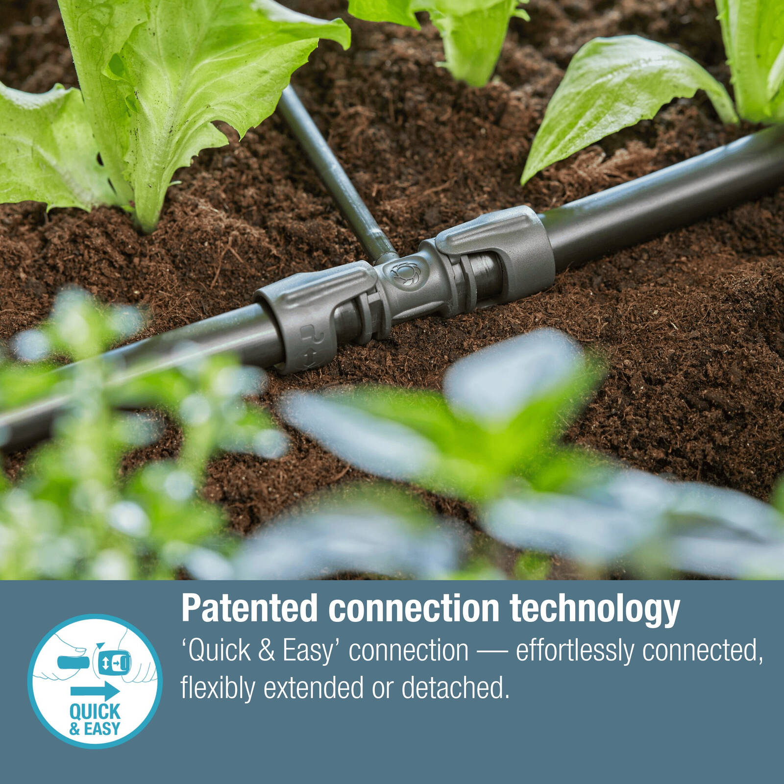 GARDENA 13mm to 4.6mm Micro Irrigation T-Joint in Black High-Impact Plastic, 5 Pack