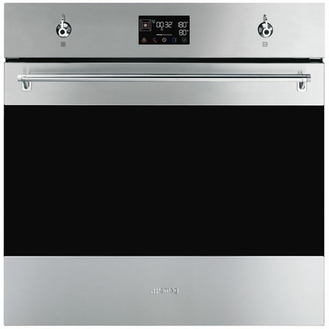 Smeg 60cm Classic Pyrolytic Combi Steam Oven - 78L Gross, Stainless Steel, Temperature Probe - SOPA6302S2PX