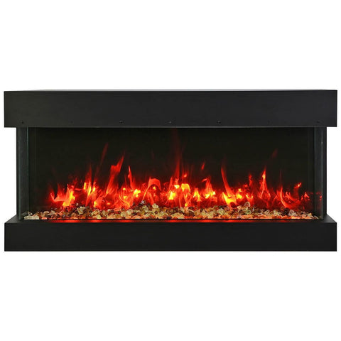 Remii 60 Inch Indoor 3 Sided Electric Fireplace - Black - Four Installation Options - 60-BAY-SLIM